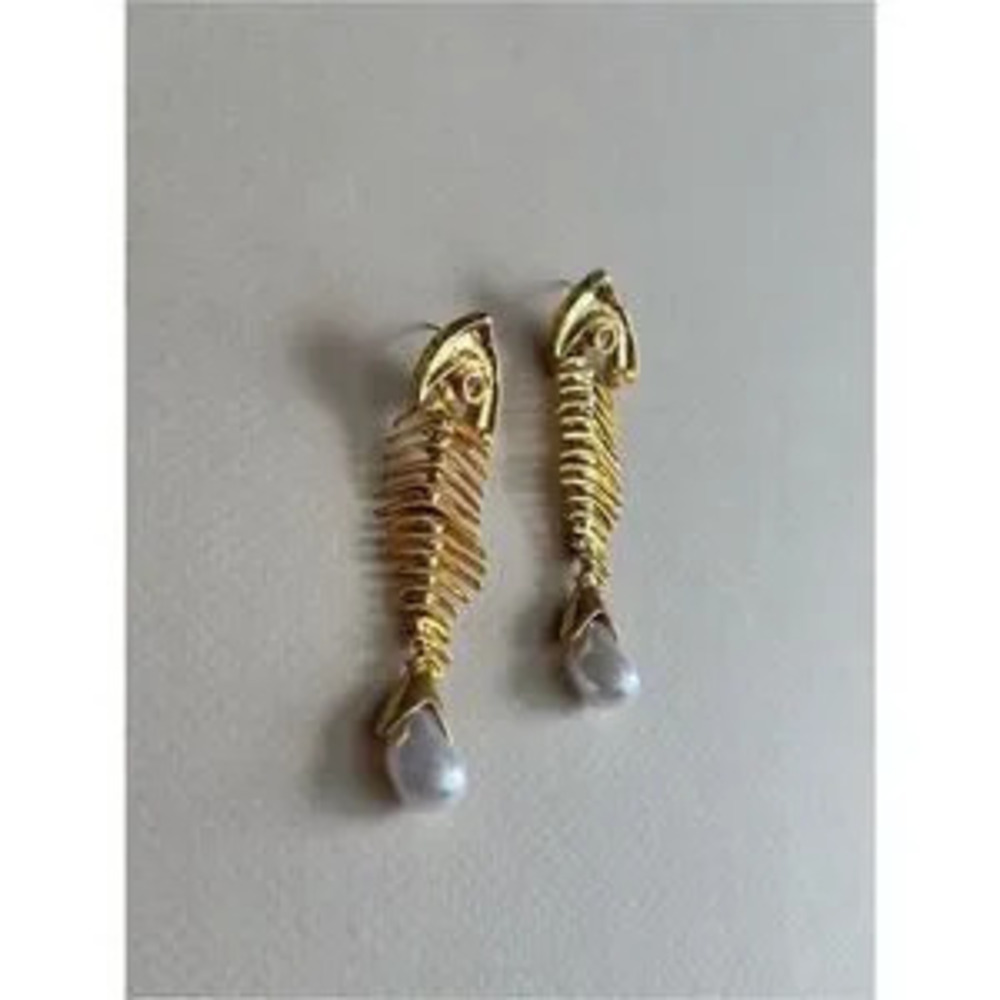 Fishbone?Drop Earrings N2064